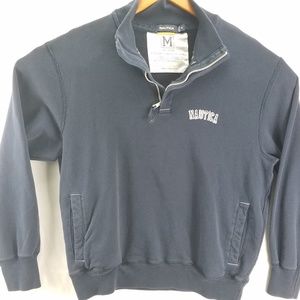 Nautica Men's Medium 1/4 zip raw seam Sweater H6